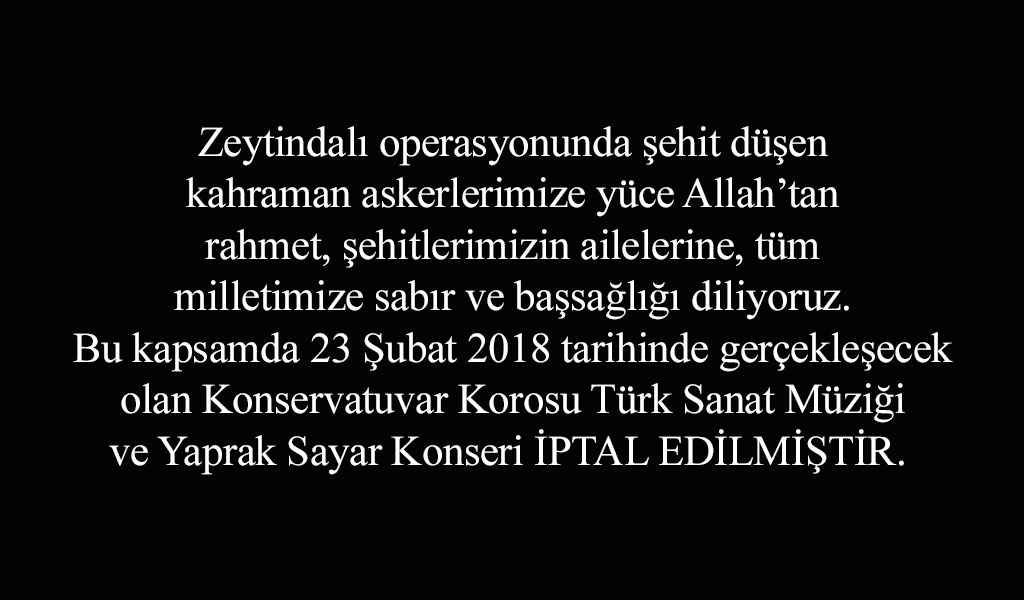 Konservatuvar Korosu Türk Sanat Müziği Konseri ve Yaprak Sayar