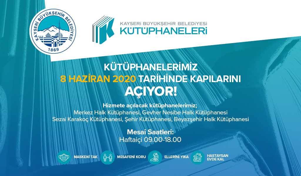 KÜTÜPHANELERİMİZ HİZMET VERMEYE BAŞLIYOR.