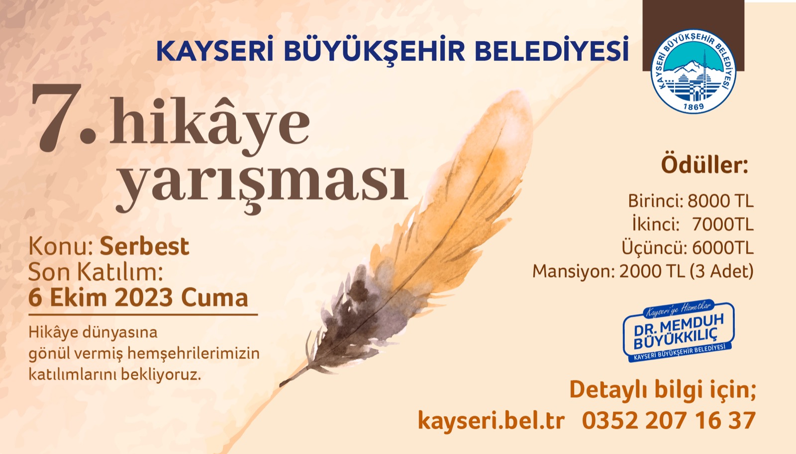 Kayseri Büyükşehir Belediyesi 7. Hikaye Yarışması