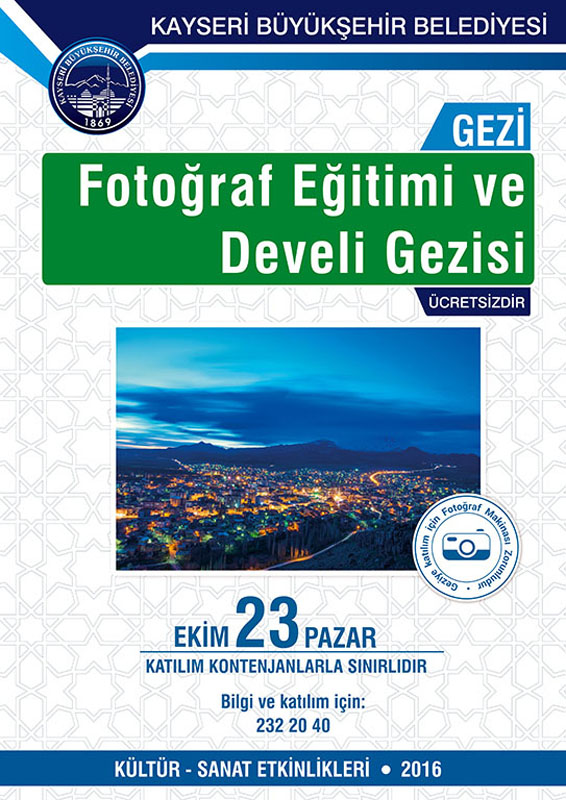 Profesyonel Fotoğraf Eğitimi Ve Develi Kültür Gezisi