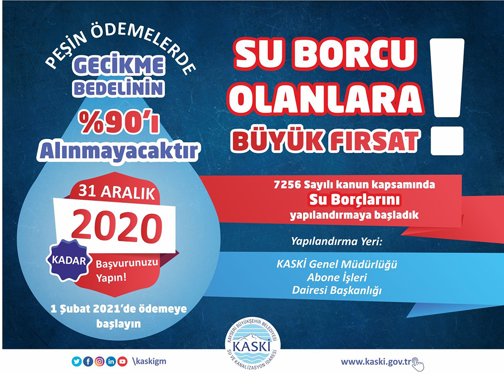 KASKİ'den Su Borcu Olanlara Büyük Fırsat 