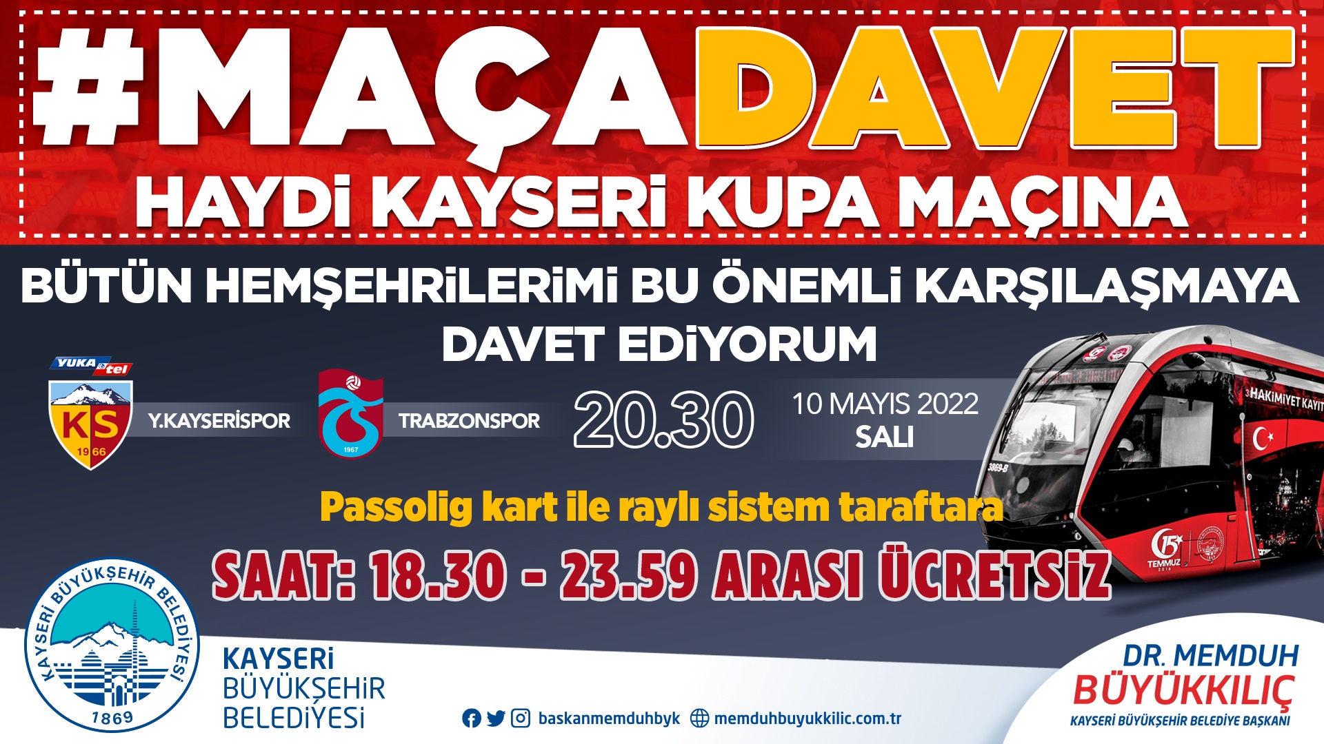 Kayserispor Taraftarına “Ücretsiz Ulaşım”  Jesti