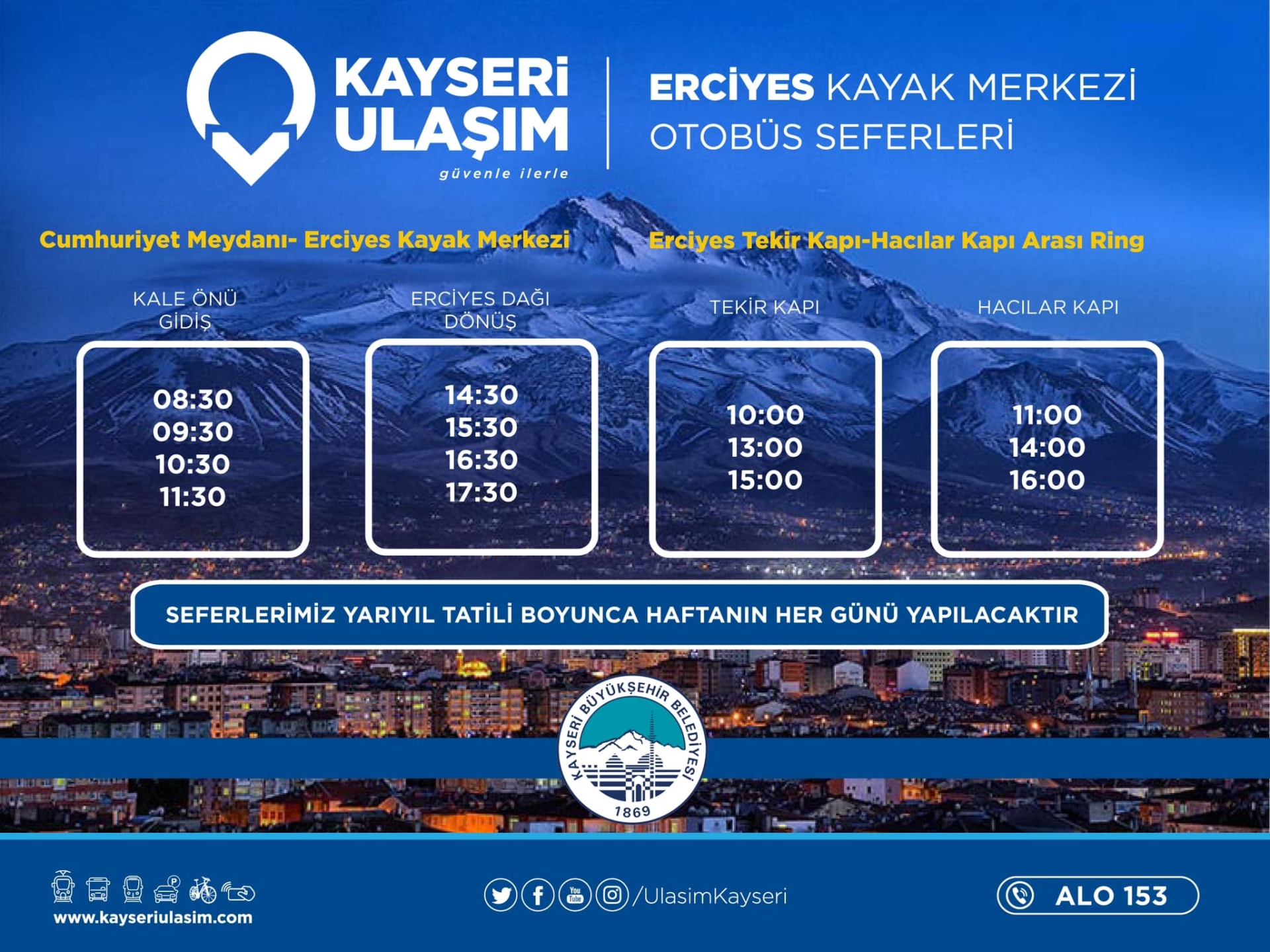 Başkan Büyükkılıç: “Erciyes’e Ulaşım Çok Kolay”