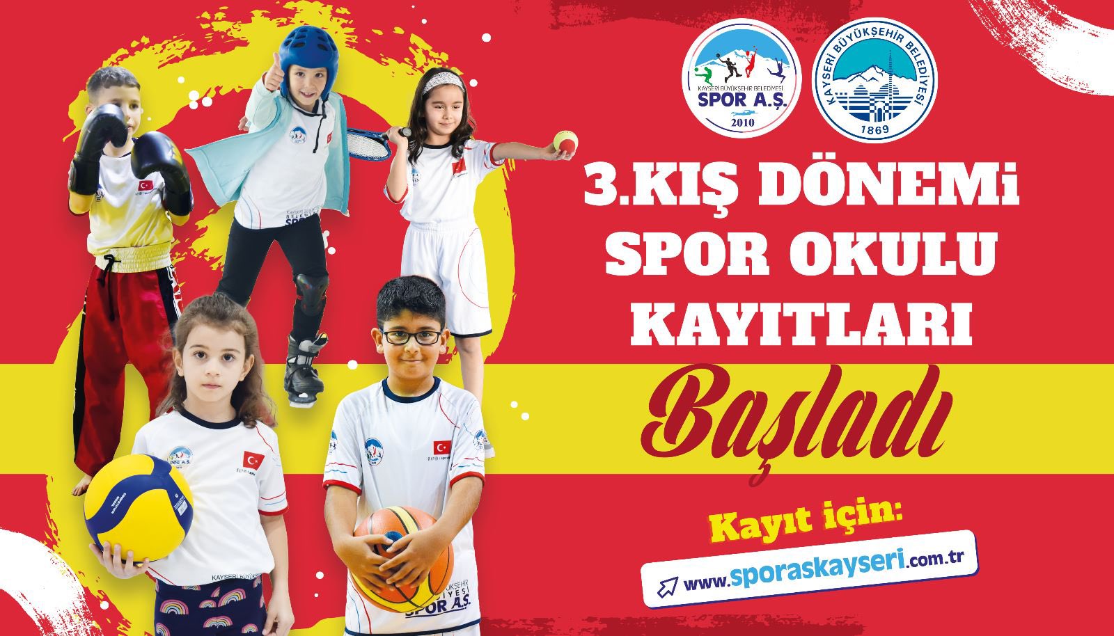 Büyükşehir Spor A.Ş.’nin 3'üncü Kış Dönemi Spor Okulu Kayıtları Başladı