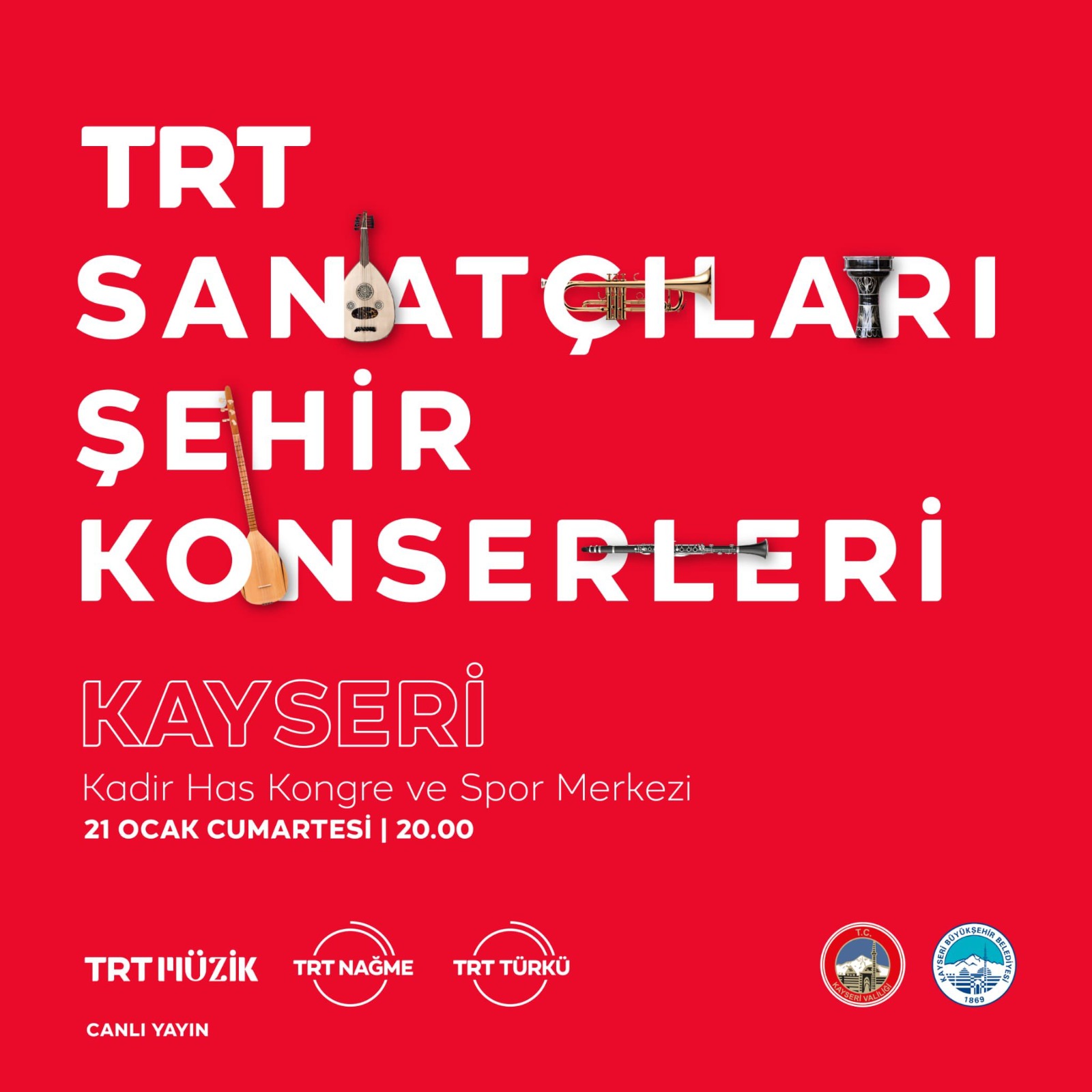 Valilik ve Büyükşehir İş Birliğinde TRT Sanatçıları Şehir Konseri