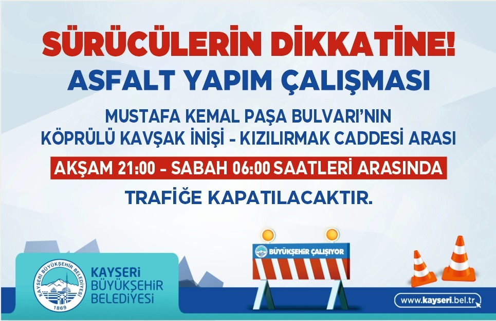 Büyükşehir’den Mustafa Kemal Paşa Bulvarı’nda “Taş Mastik” Asfalt Çalışması