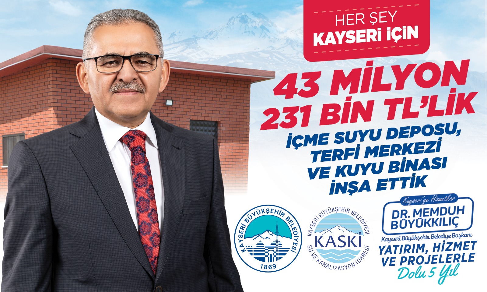 Başkan Büyükkılıç: “Depo, Terfi Merkezi ve Kuyu Binası İçin 43 Milyon 231 Bin TL’lik Yatırım Yaptık”