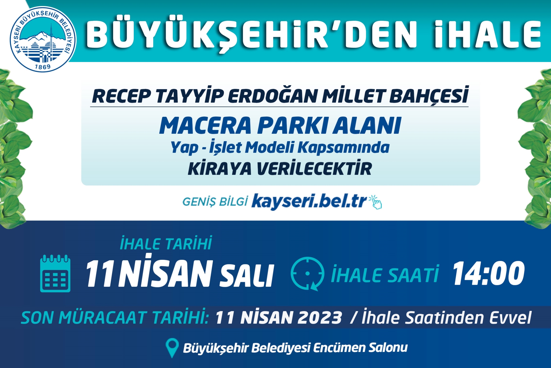 Büyükşehir'den İhale