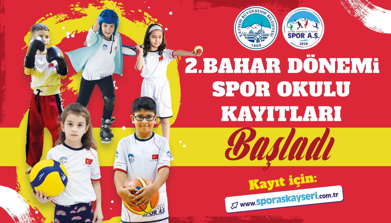 Büyükşehir Spor A.Ş.’nin 2’nci Bahar Dönemi Spor Okulları Kayıtları Başladı