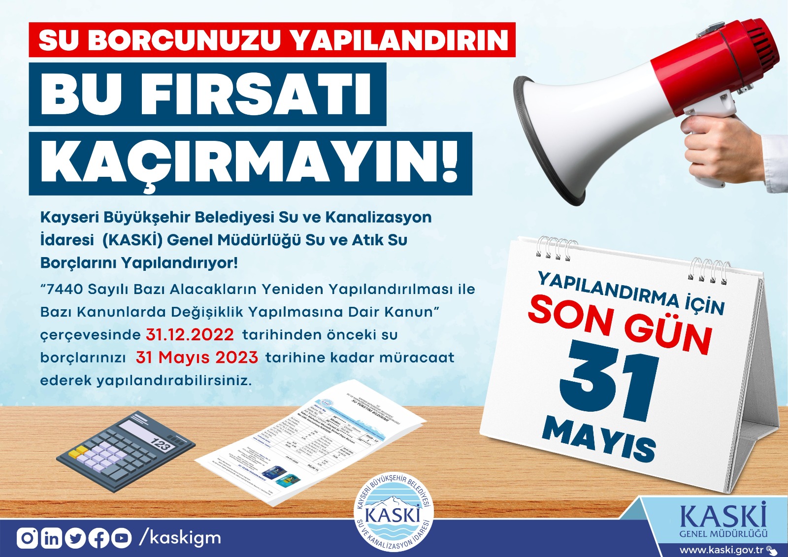 KASKİ’den Su Borcu Olanlara Yapılandırma Fırsatı