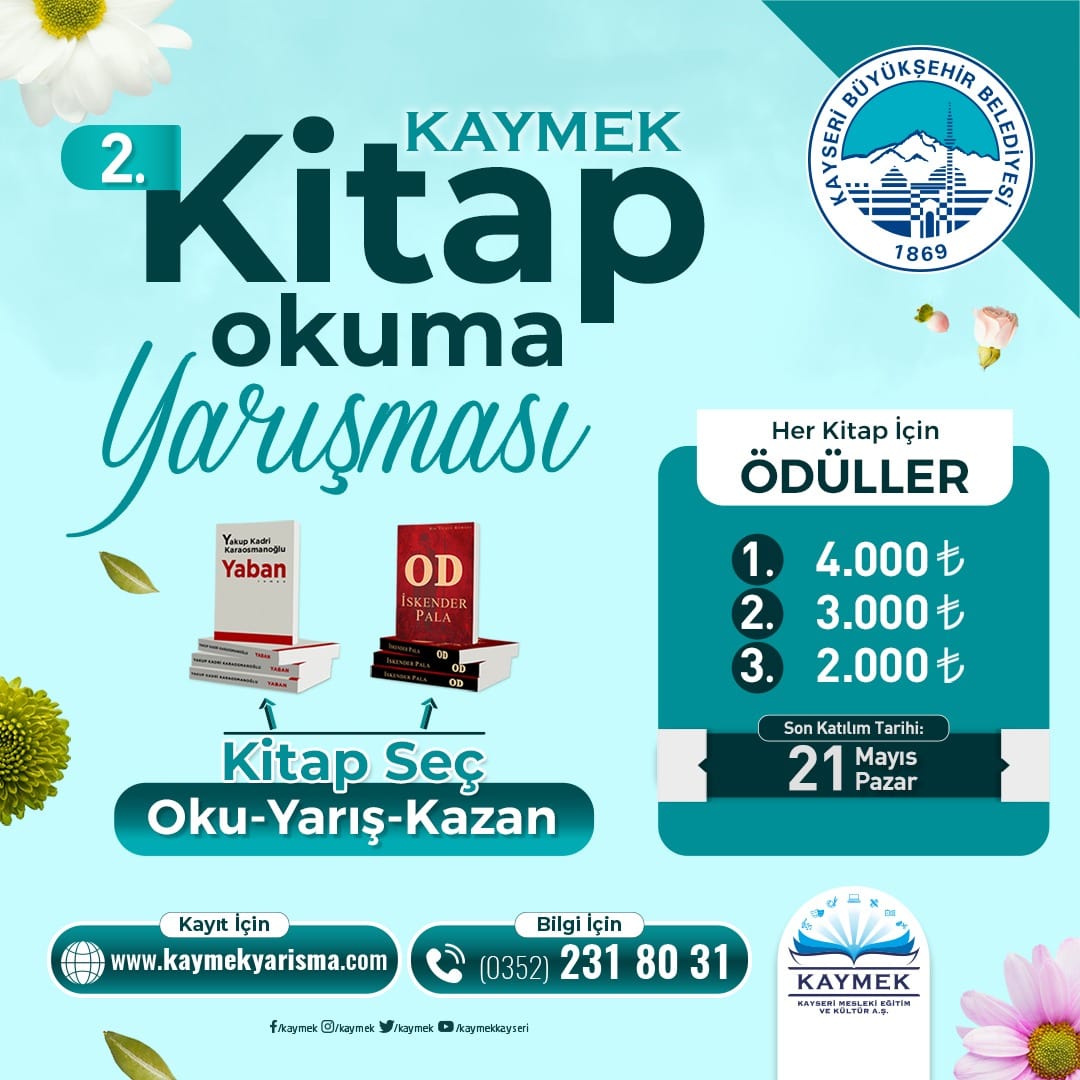 KAYMEK, Kitap Okuma Yarışması’nın 2’ncisini Düzenliyor
