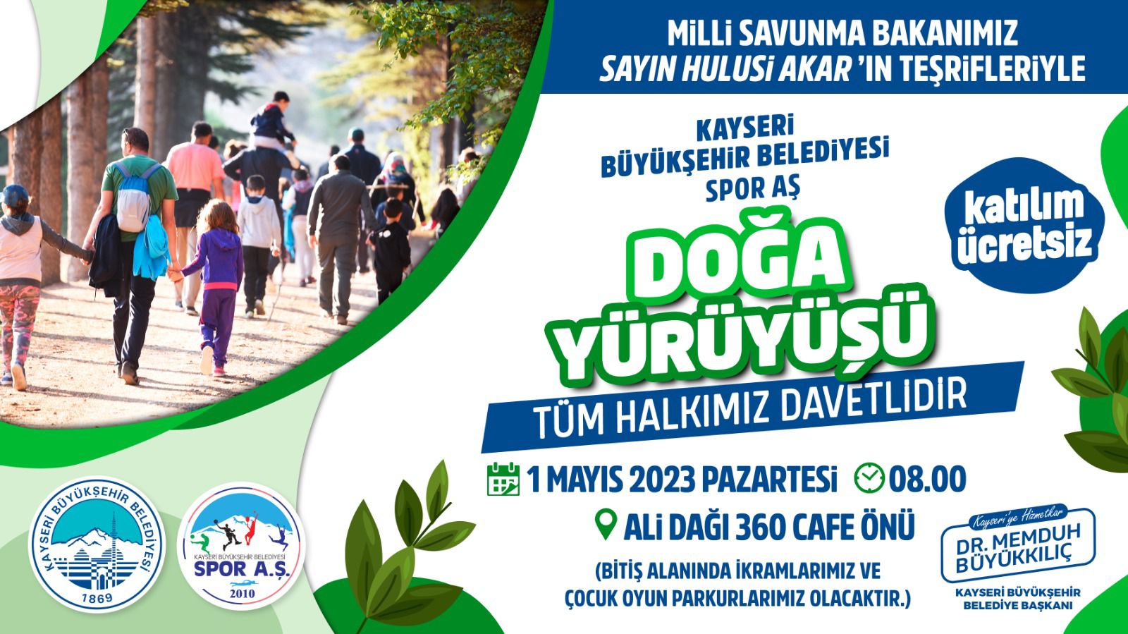 Kayseri Büyükşehir’den Doğa Yürüyüşü