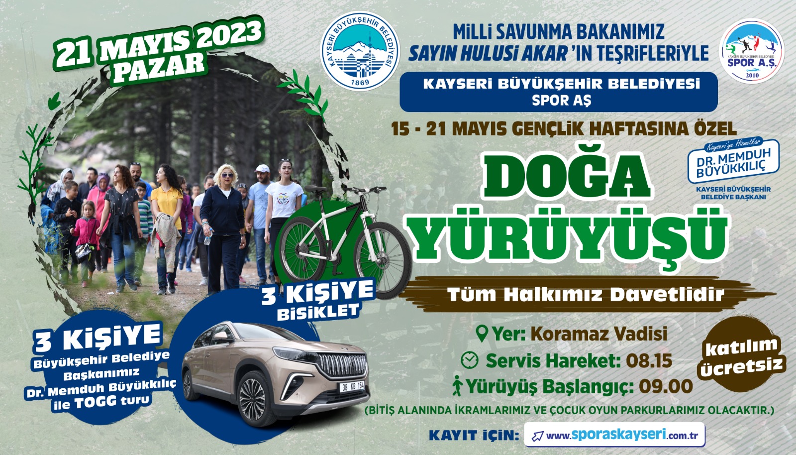 Genç Dostu Büyükşehir’den Gençlik Haftası'na Özel Doğa Yürüyüşü