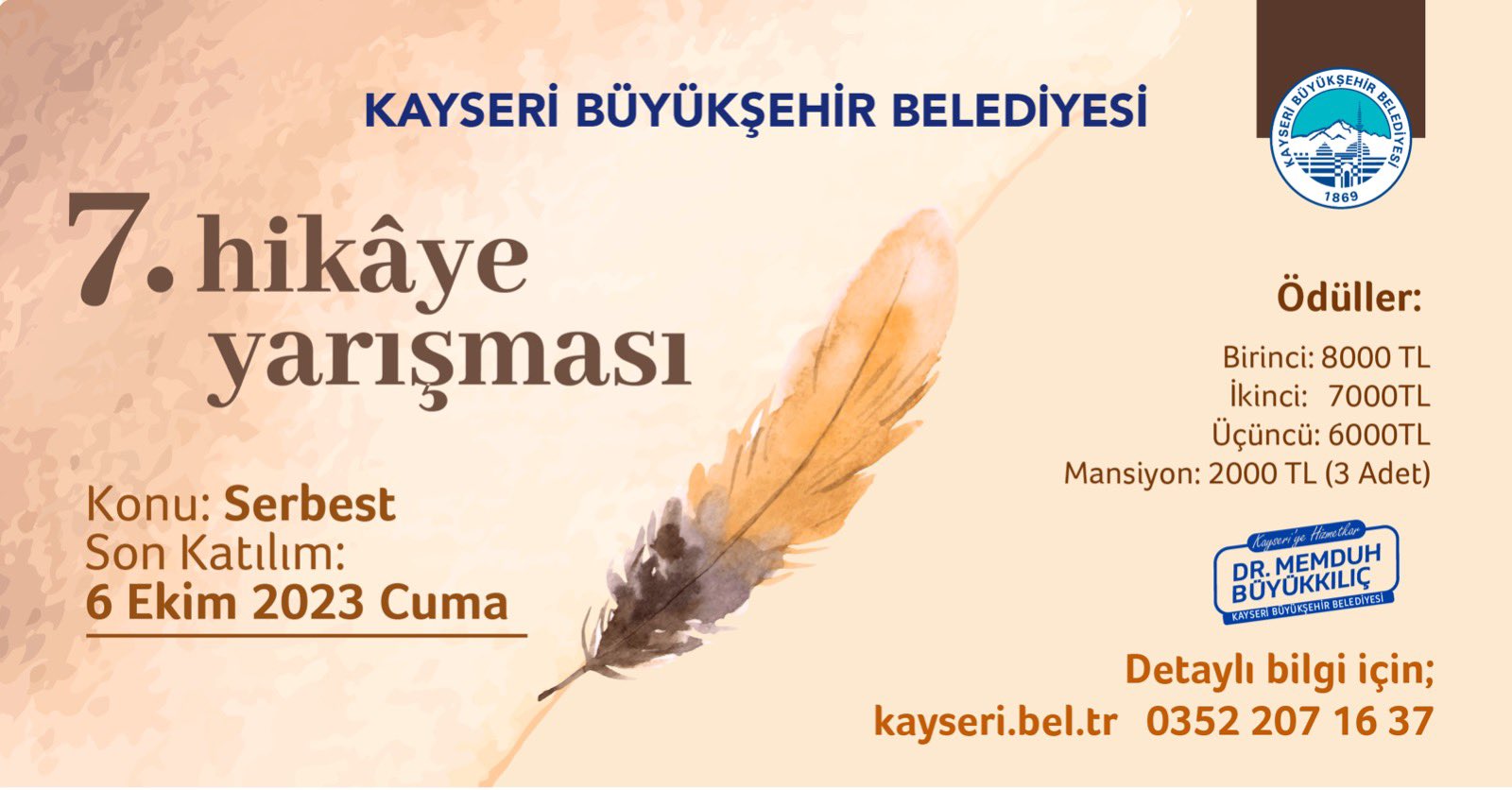 Büyükşehir, Hikâye Yarışmasının 7’ncisini Gerçekleştiriyor