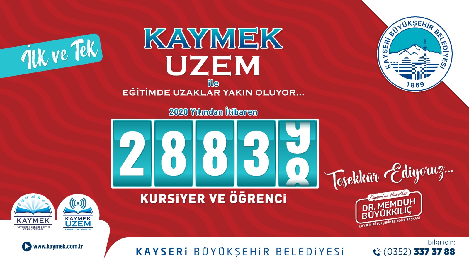 KAYMEK UZEM ile 28 Bin 838 Öğrenciye Ücretsiz Eğitim