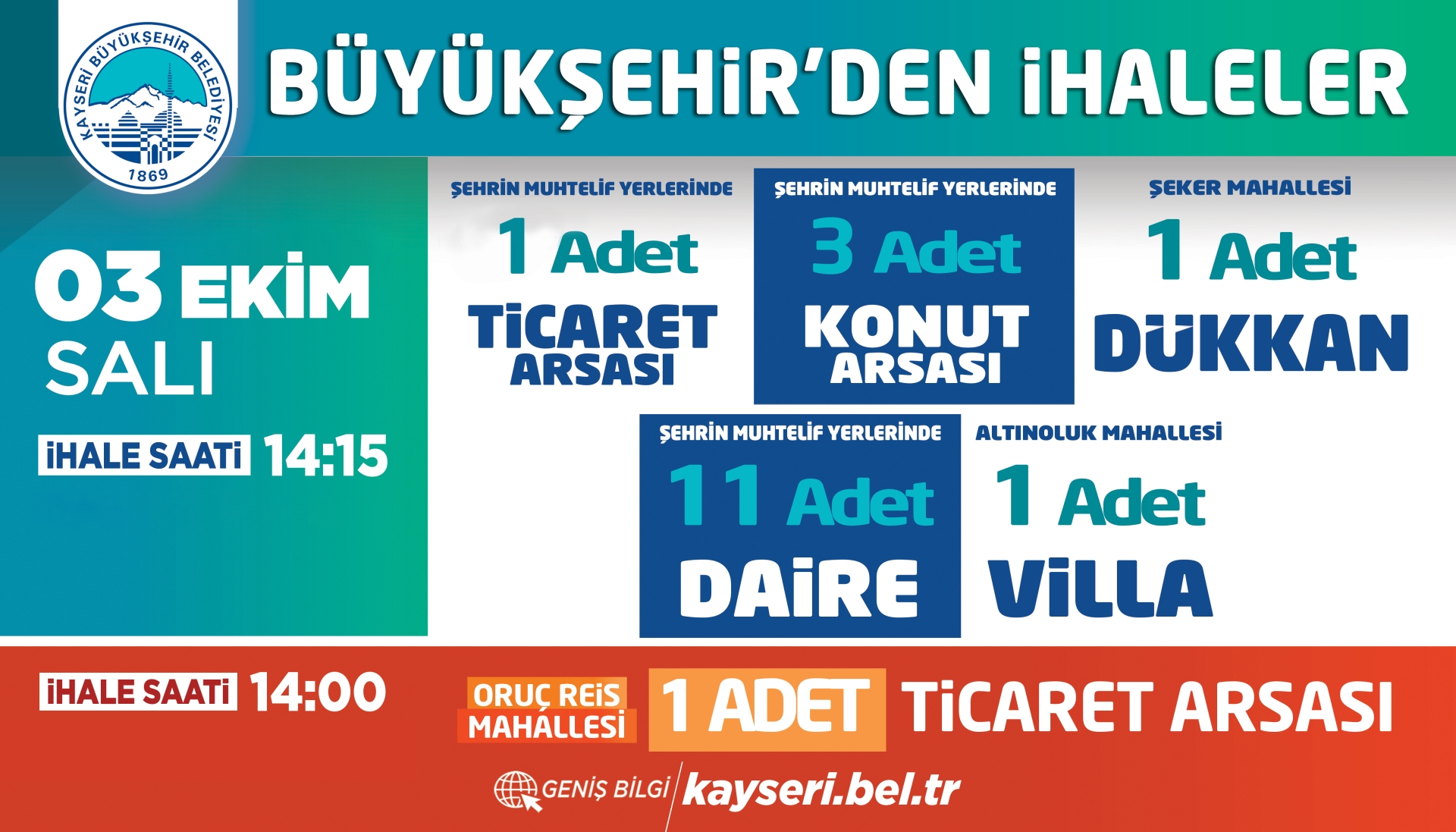 Büyükşehir’den İhaleler