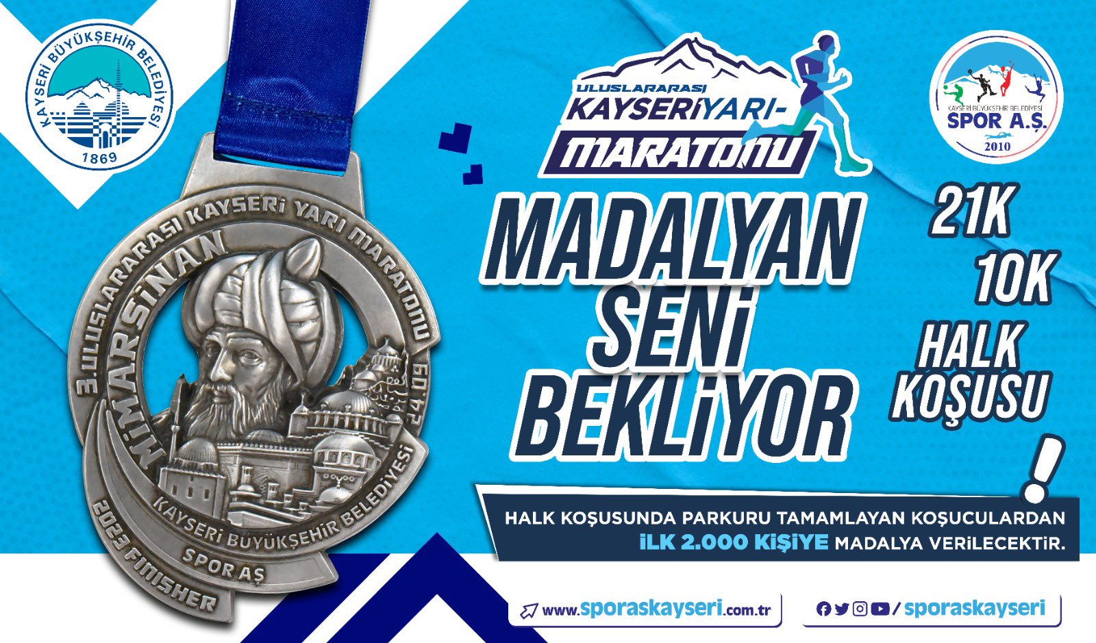 Kayseri’de ‘3’üncü Uluslararası Yarı Maratonu’ Heyecanı