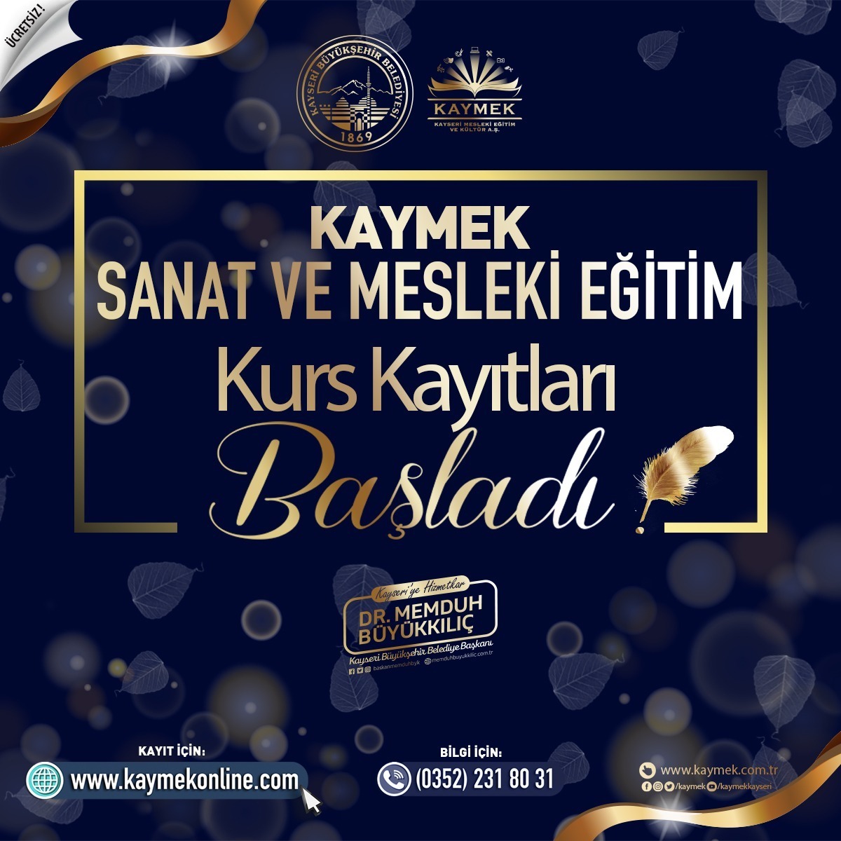 Büyükşehir KAYMEK’in Bahar Dönemi Kurs Kayıtları Başladı