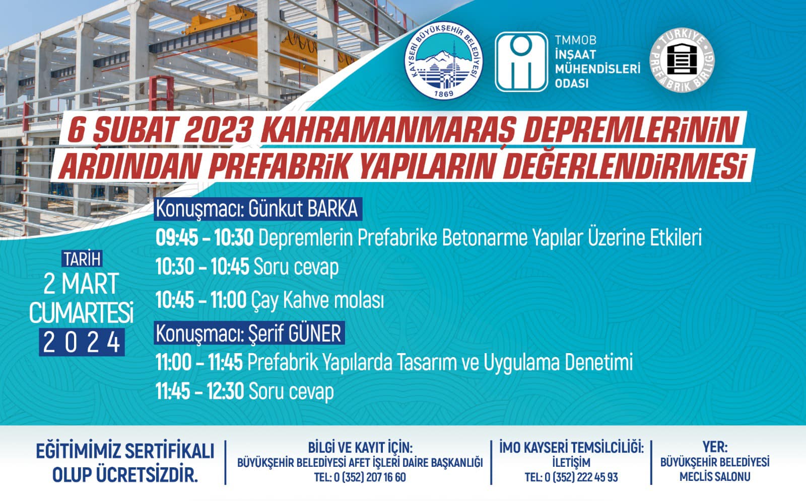 Büyükşehir’den ‘Prefabrik Yapıların Değerlendirmesi’ Semineri