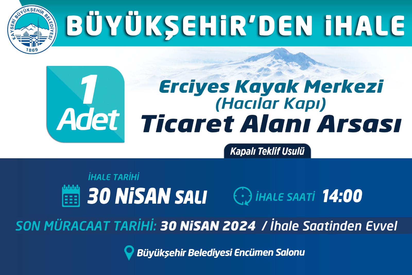 Büyükşehir'den İhale