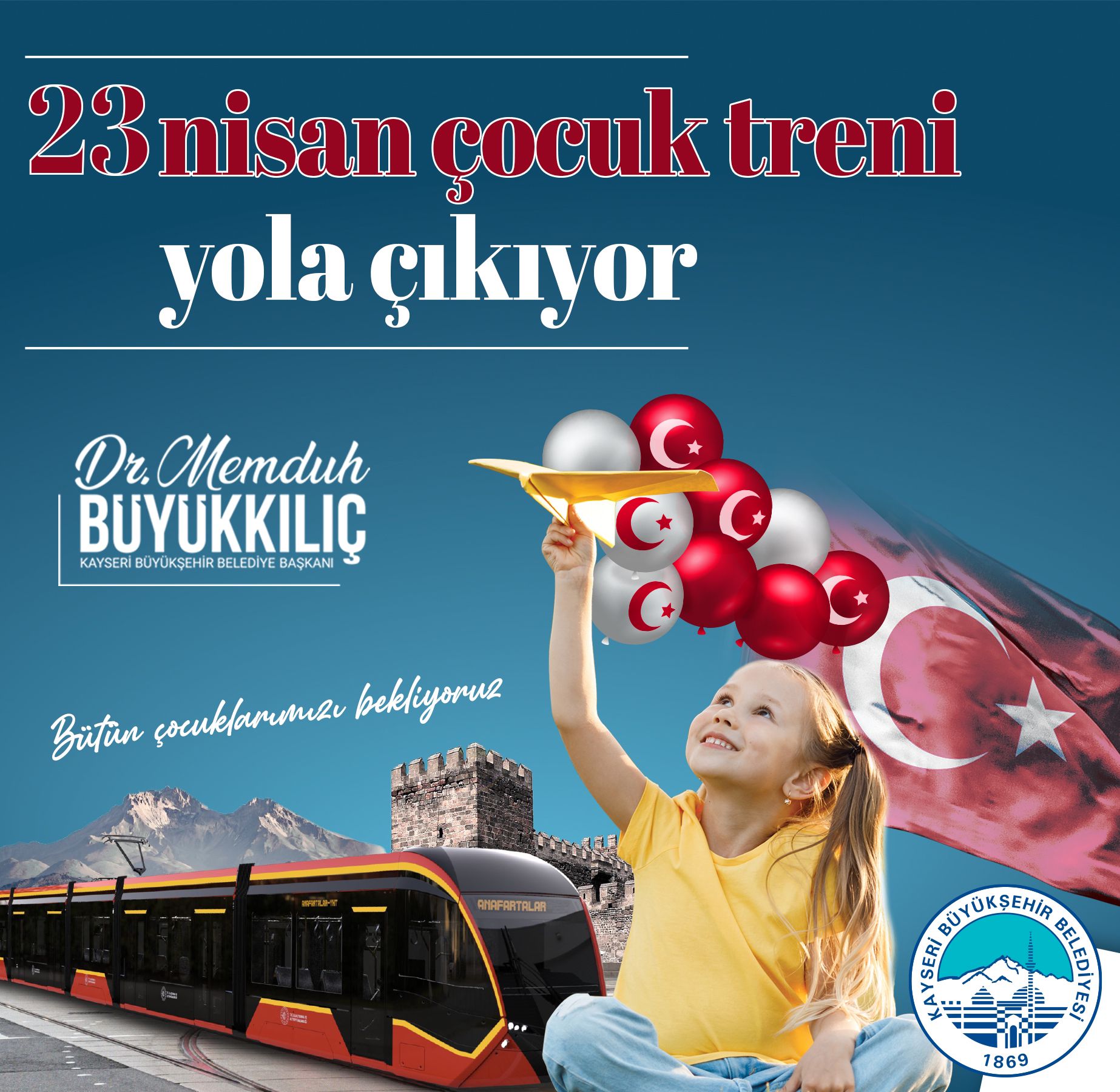 Büyükşehir’in 23 Nisan’a Özel “Çocuk Treni” Yola Çıkıyor