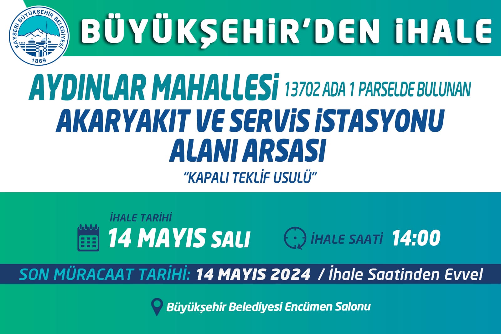 Büyükşehir'den İhale