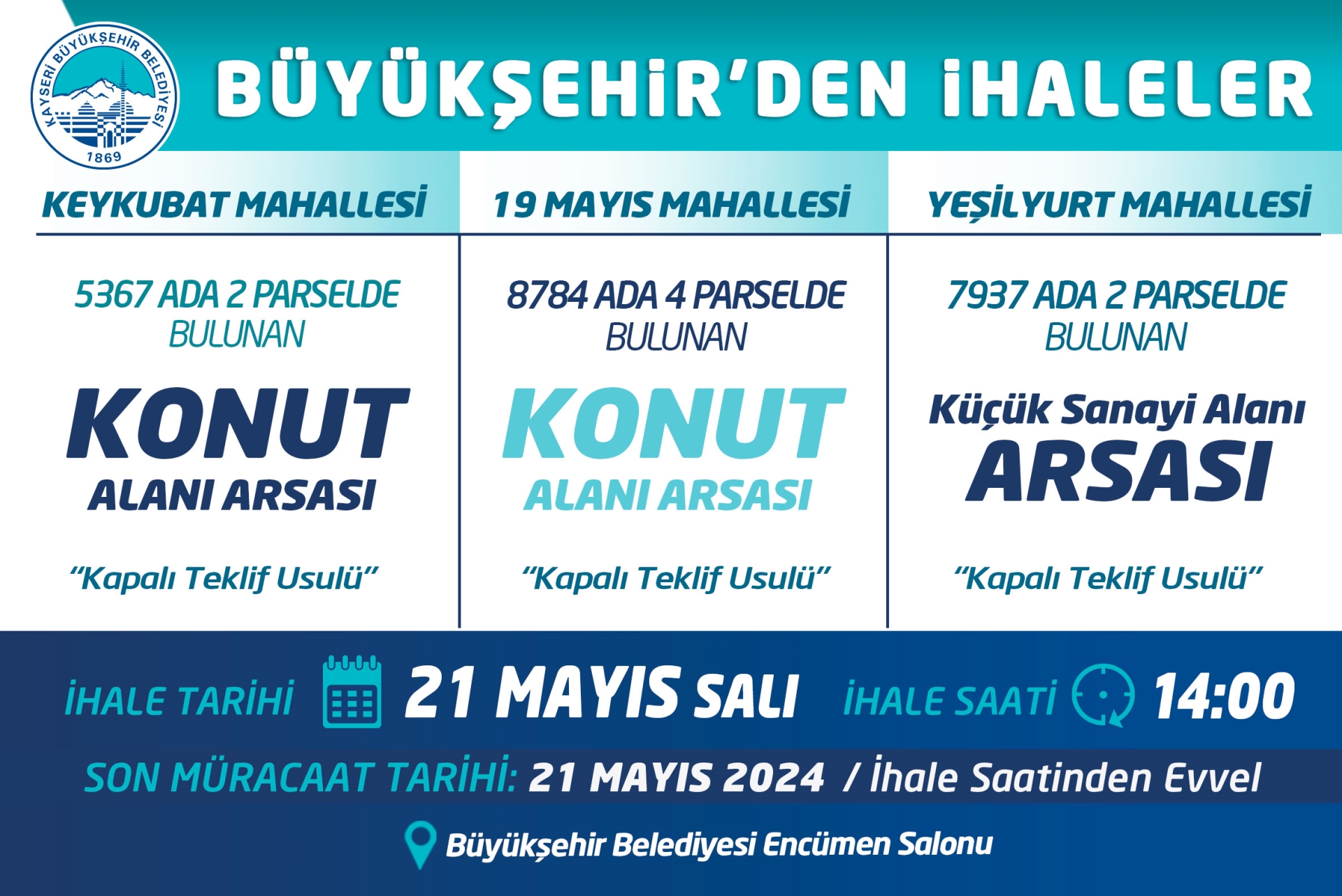 Büyükşehir'den İhaleler