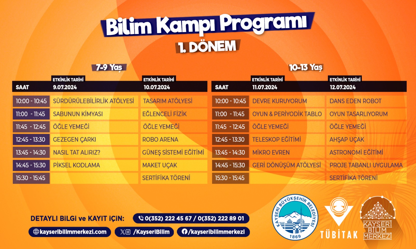 Büyükşehir'in Yaz Bilim Kampı İçin Kayıtlar Başladı