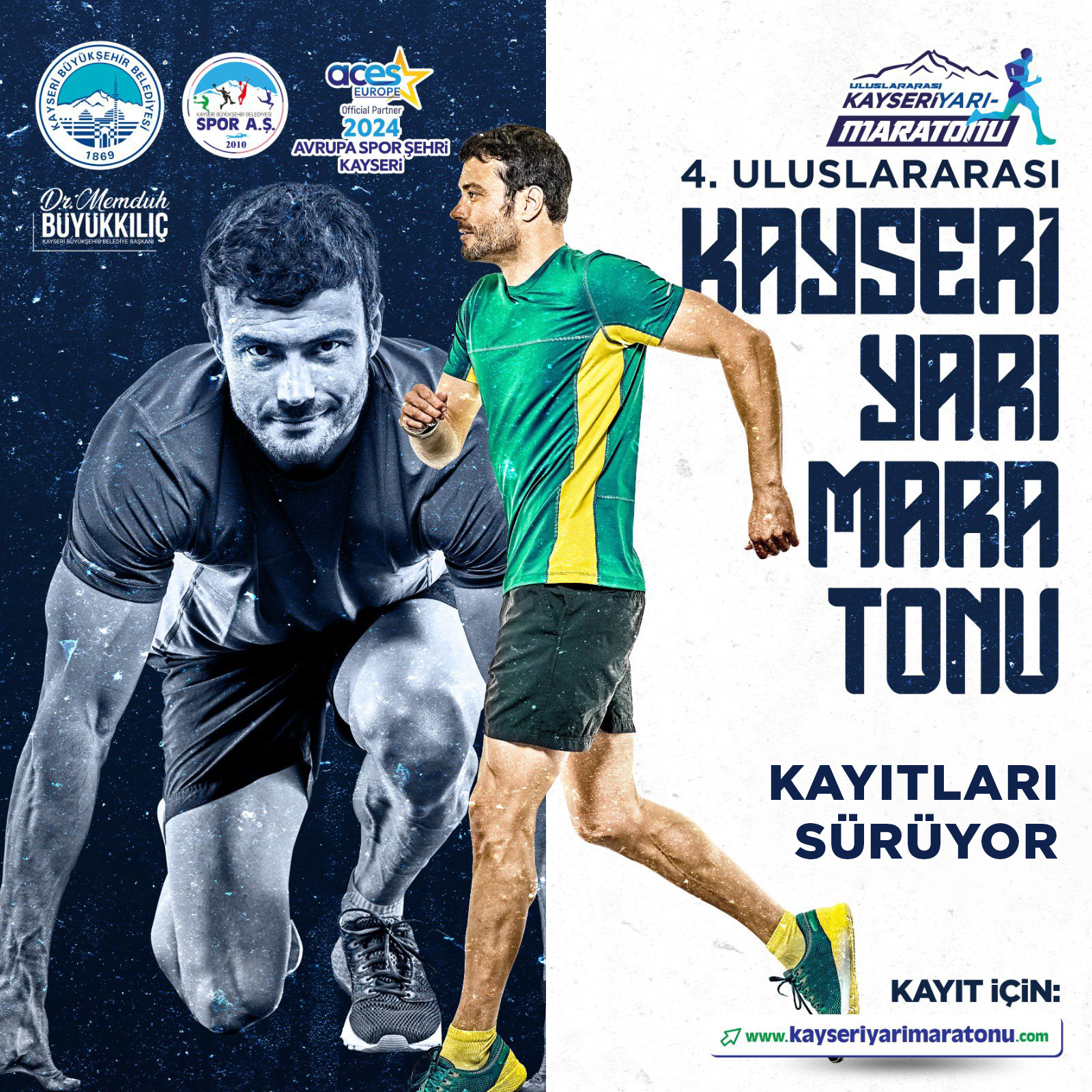 4’üncü Uluslararası Kayseri Yarı Maratonu Kayıtları Sürüyor