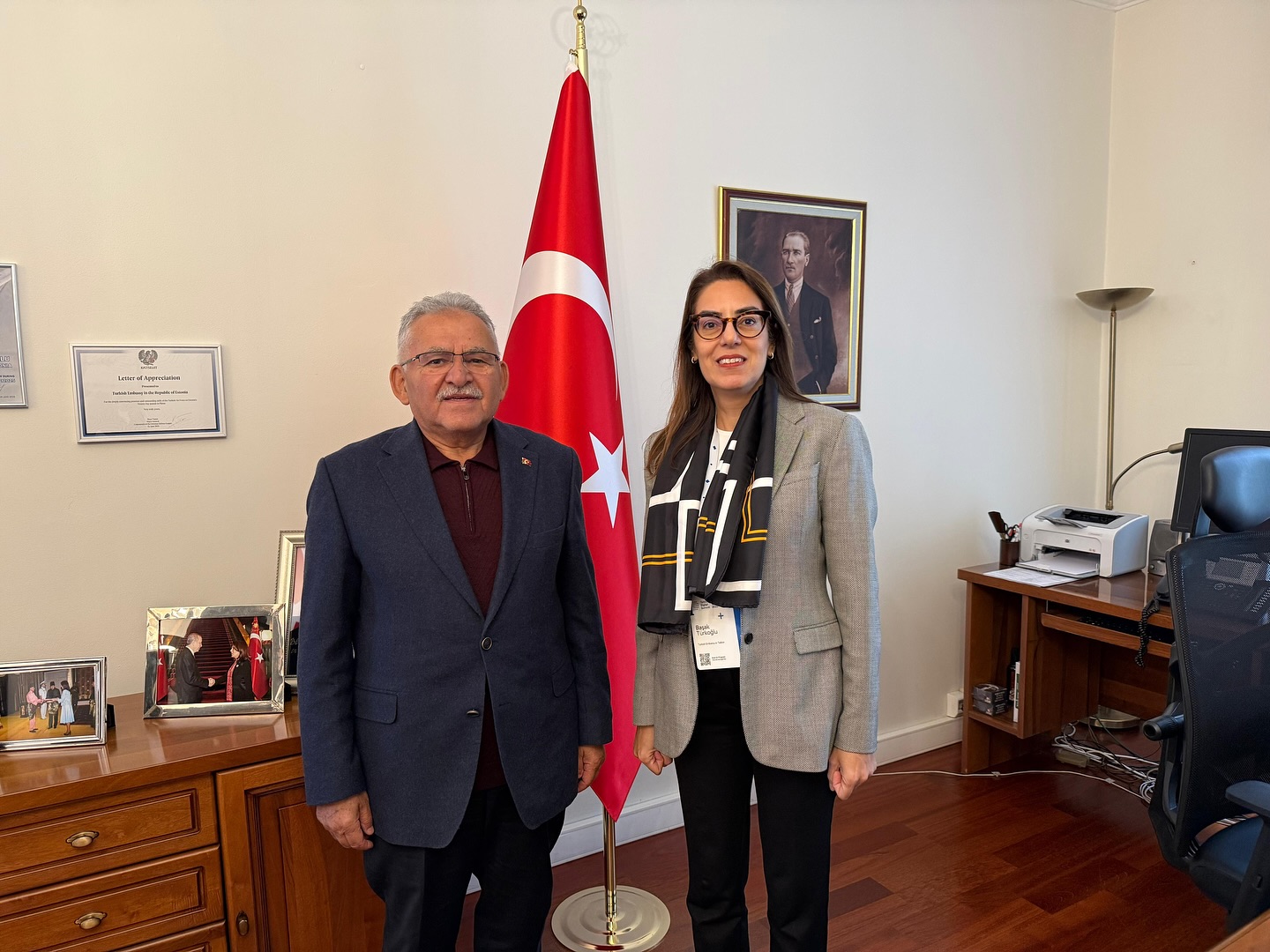 Başkan Büyükkılıç’tan Tallin Büyükelçiliği’ne Ziyaret