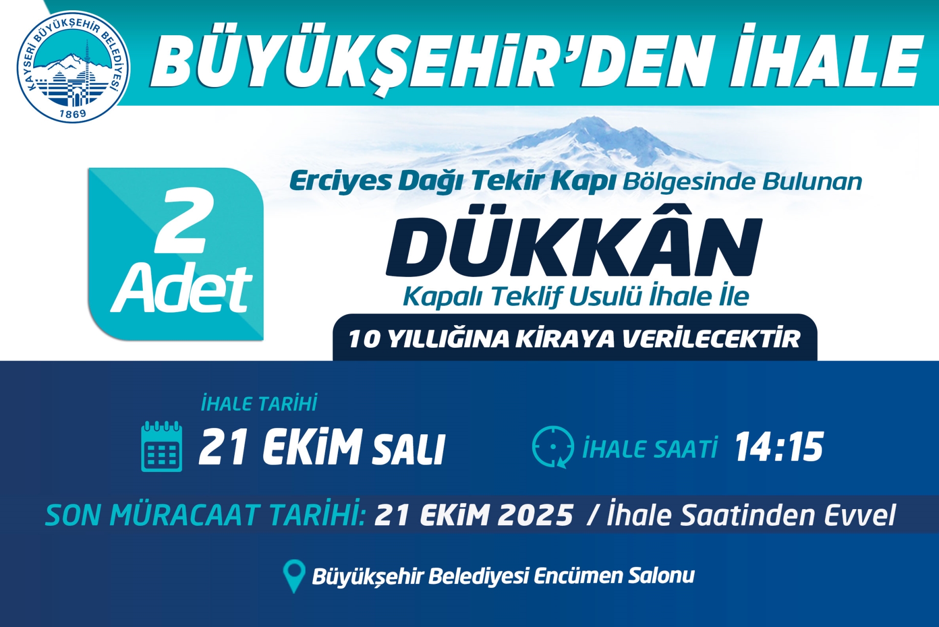 Büyükşehir'den İhale
