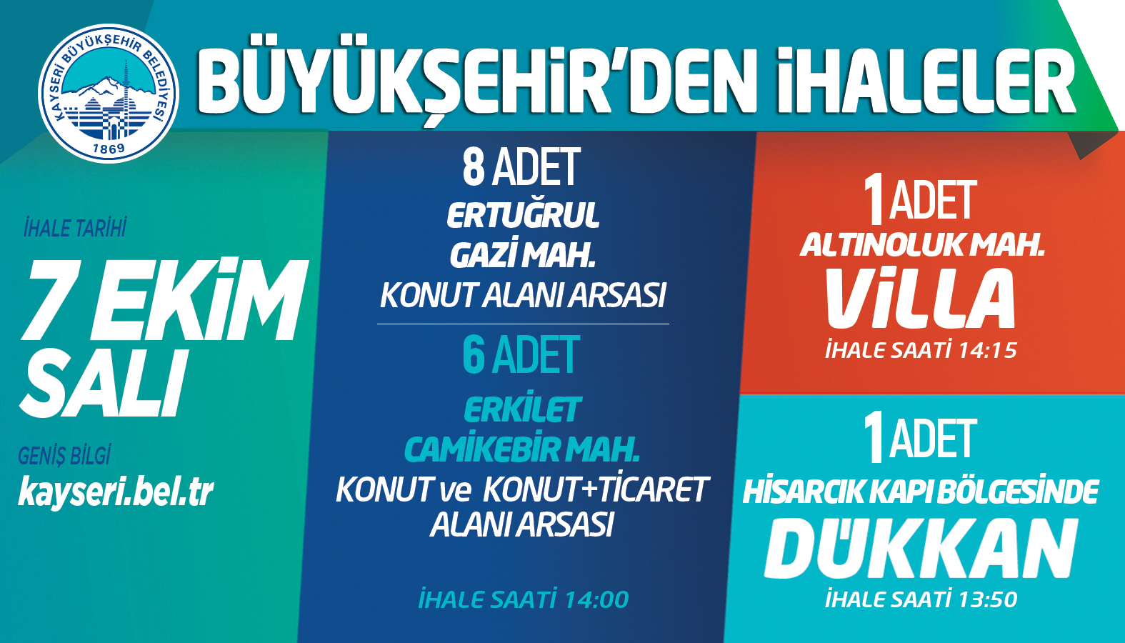 Büyükşehir'den İhaleler