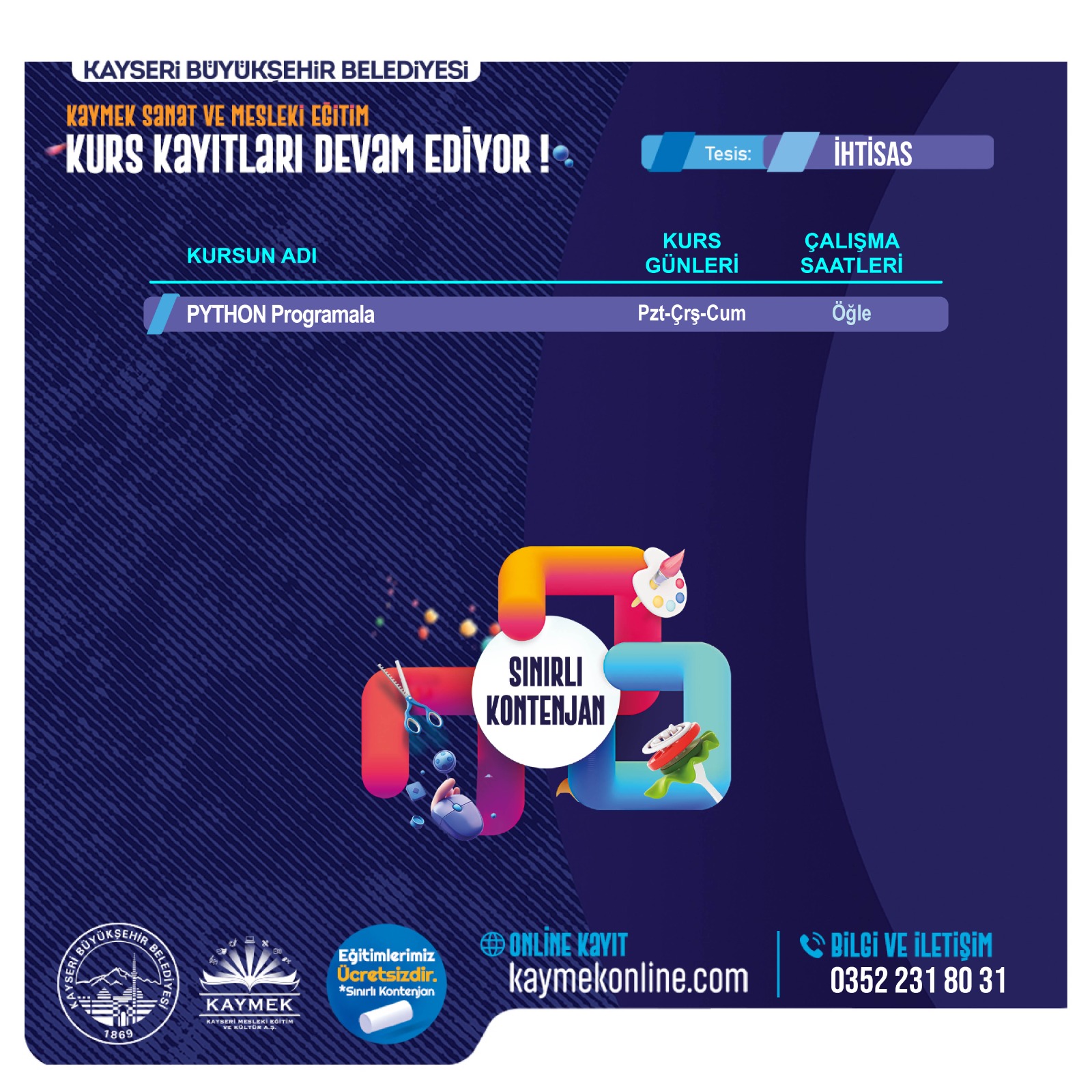 Büyükşehir’den Ücretsiz Python Programlama Kursları