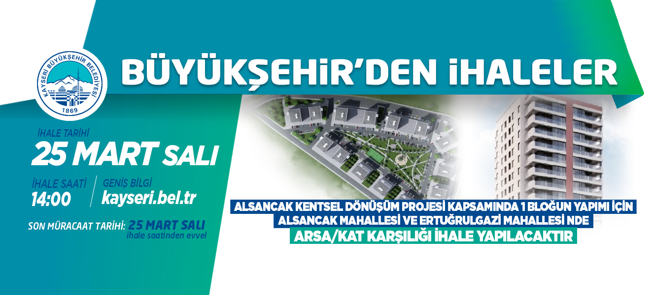Büyükşehir Belediyesi’nden Arsa/Kat Karşılığı İhale