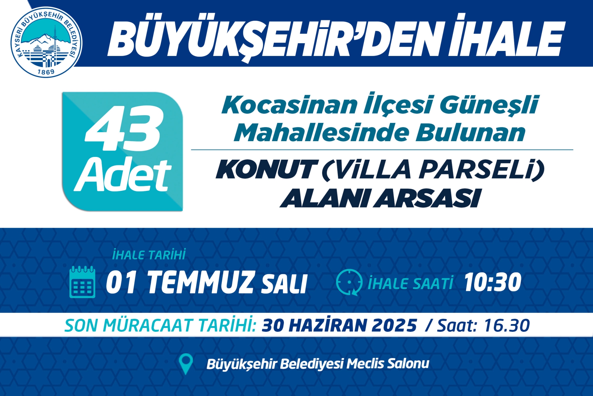 Büyükşehir’den İhale