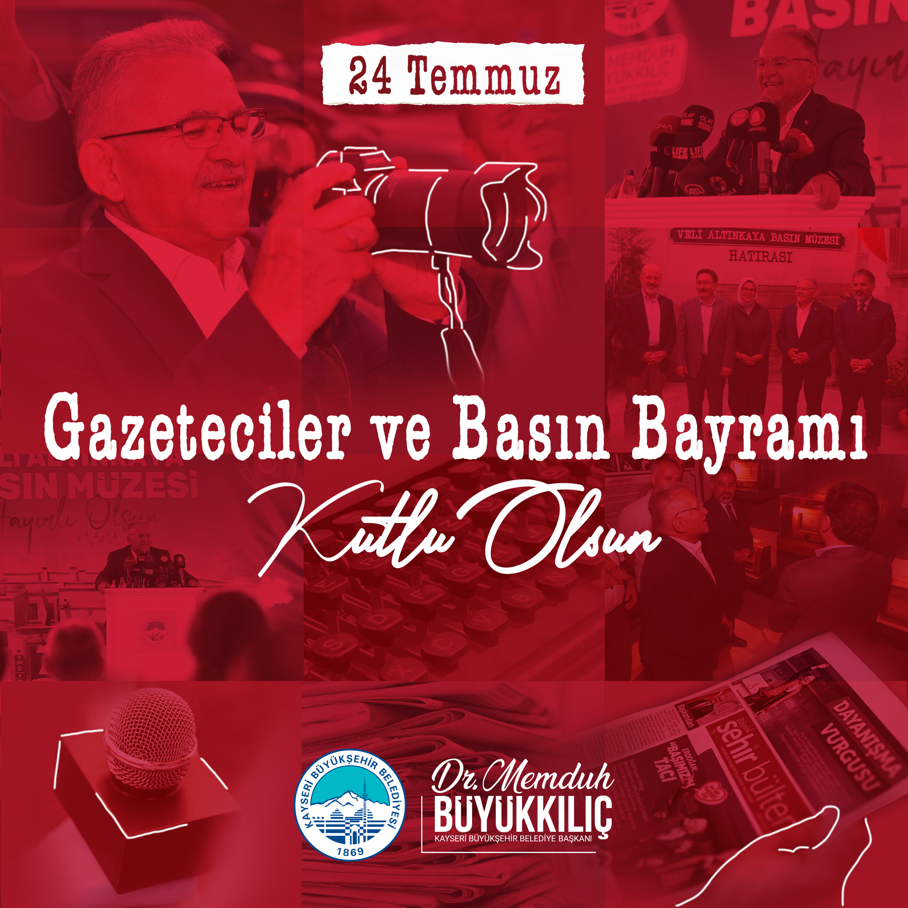Başkan Büyükkılıç’tan “Gazeteciler ve Basın Bayramı” Mesajı