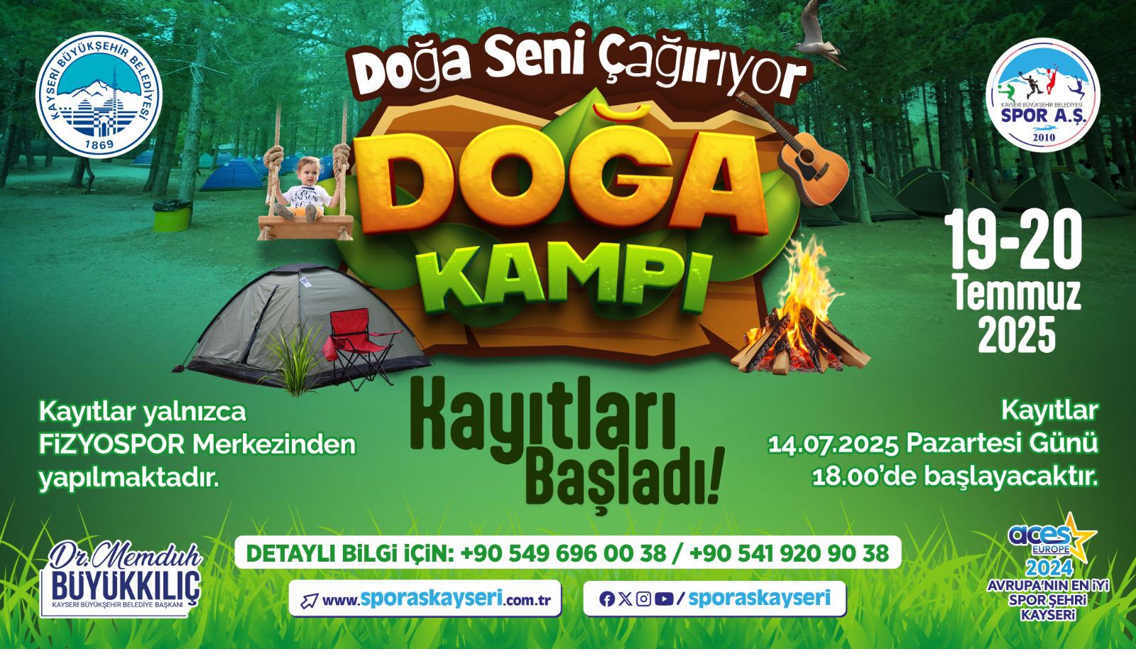 Büyükşehir’in Kampı İle Doğa Kayserilileri Çağırıyor