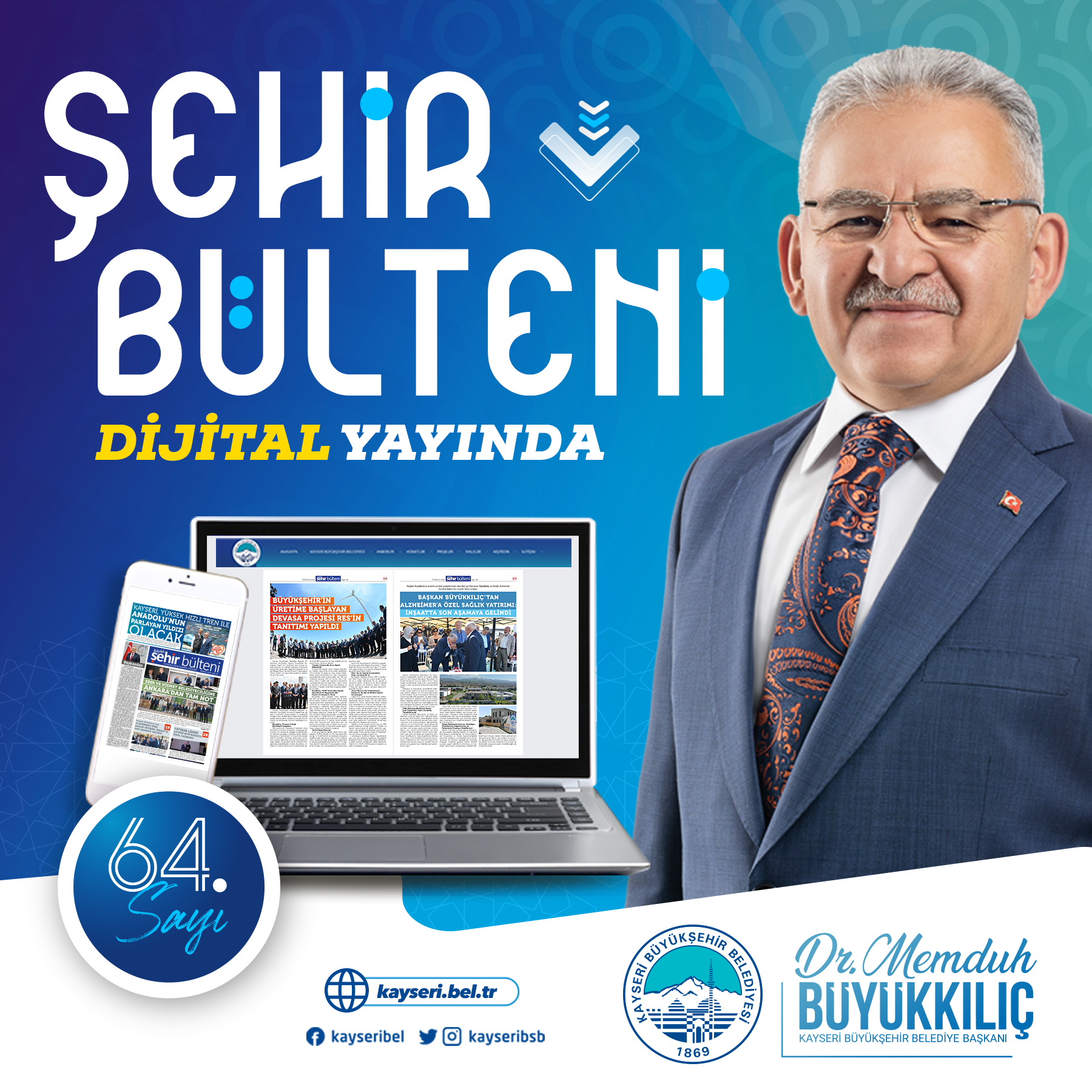 Şehir Bülteni 64. Sayısıyla Büyükşehir'in Hizmet Yolculuğunu Anlatıyor