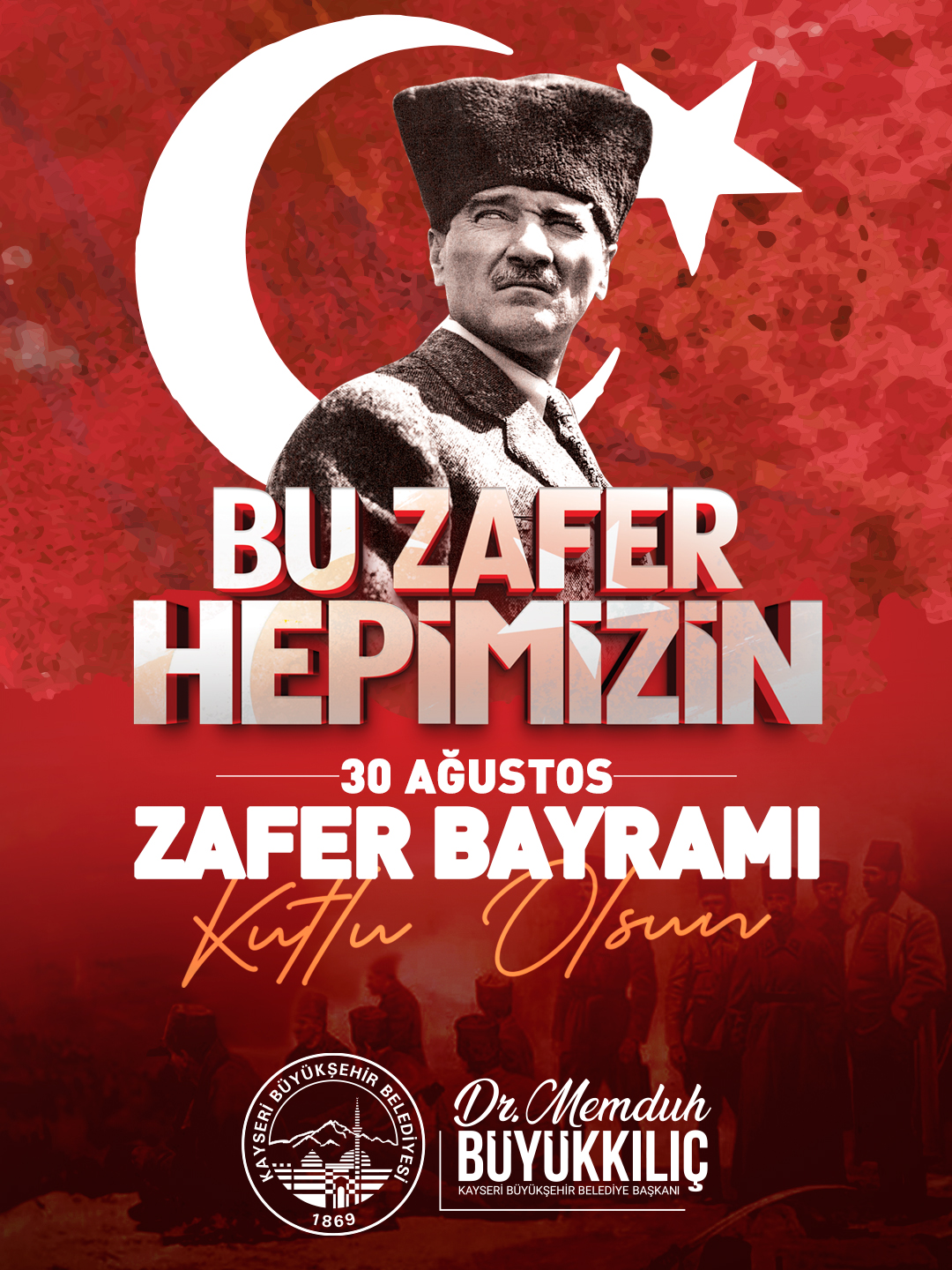 Başkan Büyükkılıç’tan Zafer Bayramı 103’üncü Yıl Dönümü Mesajı