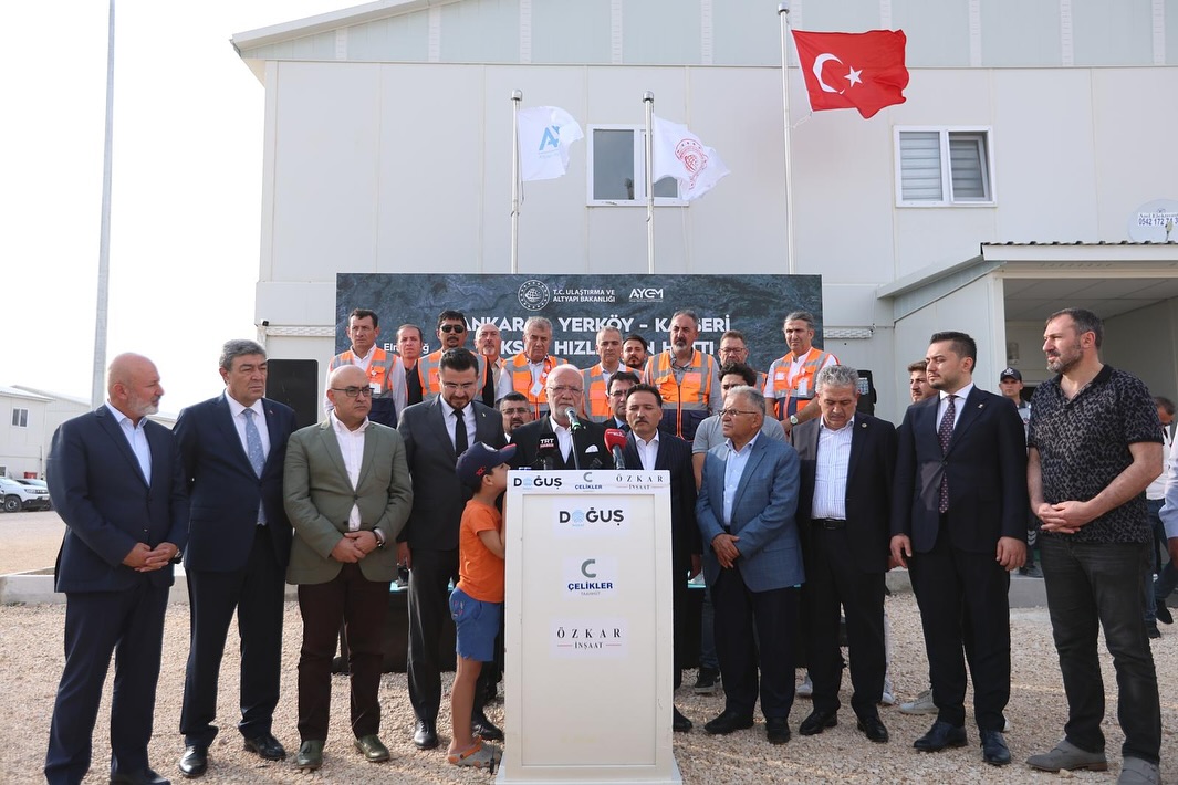Büyükkılıç, Elitaş ve Ataş’tan Yüksek Hızlı Tren Hattı Projesi Şantiyesinde İnceleme