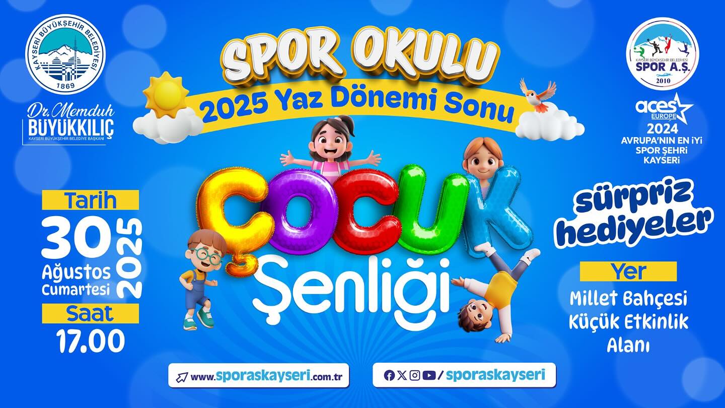 Büyükşehir’den 2025 Spor Okulları Yaz Dönemi Sonu Çocuk Şenliği