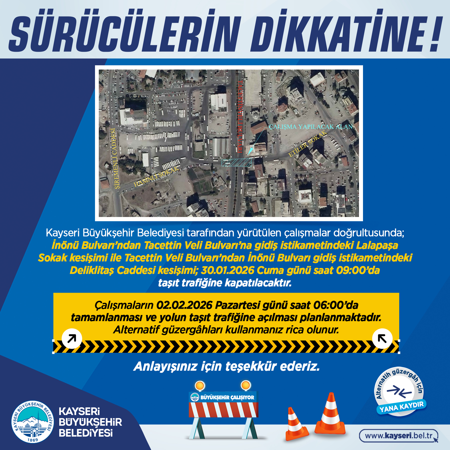 Büyükşehir'den Sürücülere Önemli Uyarı!