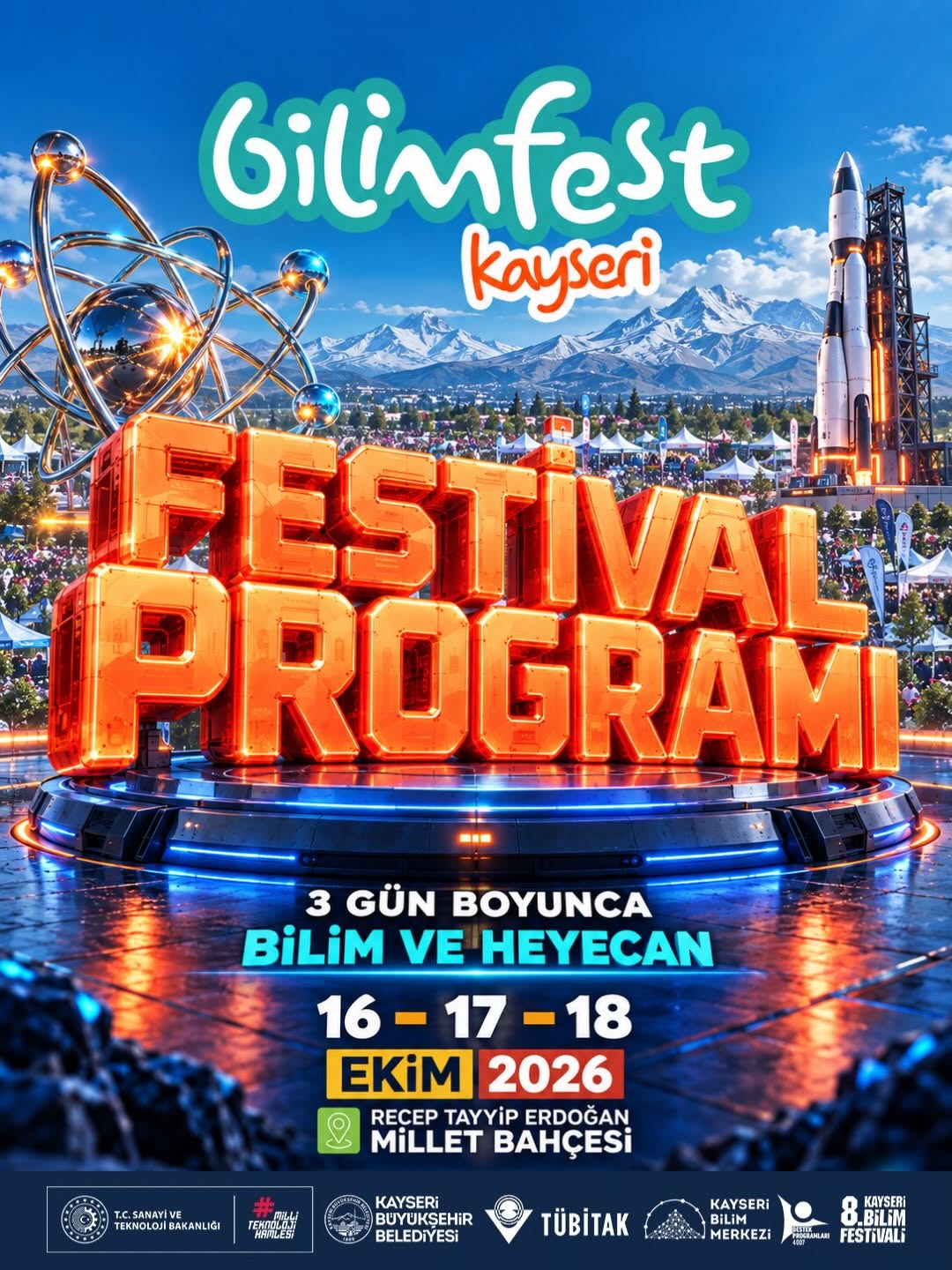 Bilim ve Teknoloji Şöleni Başlıyor: 8’inci BİLİMFEST Kayseri Kapılarını Açıyor