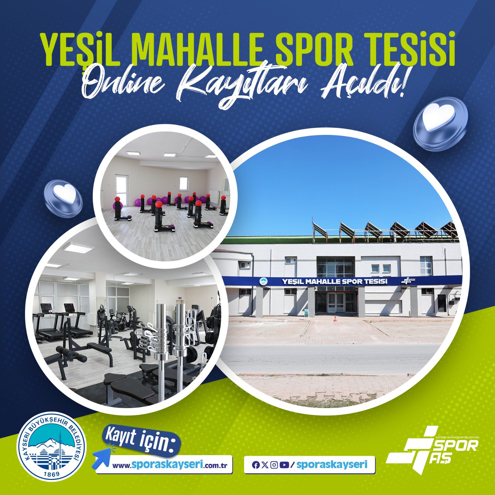 Büyükşehir Spor A.Ş.’nin Yeşil Mahalle Spor Tesisi’ne Kayıtlar Başladı