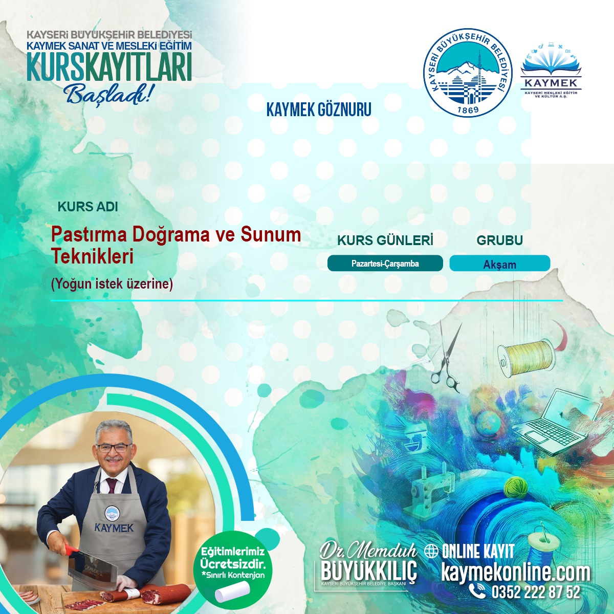 Büyükşehir’den, Kayseri’nin Tescilli ve Kadim Değeri Pastırma İçin Özel Kurs