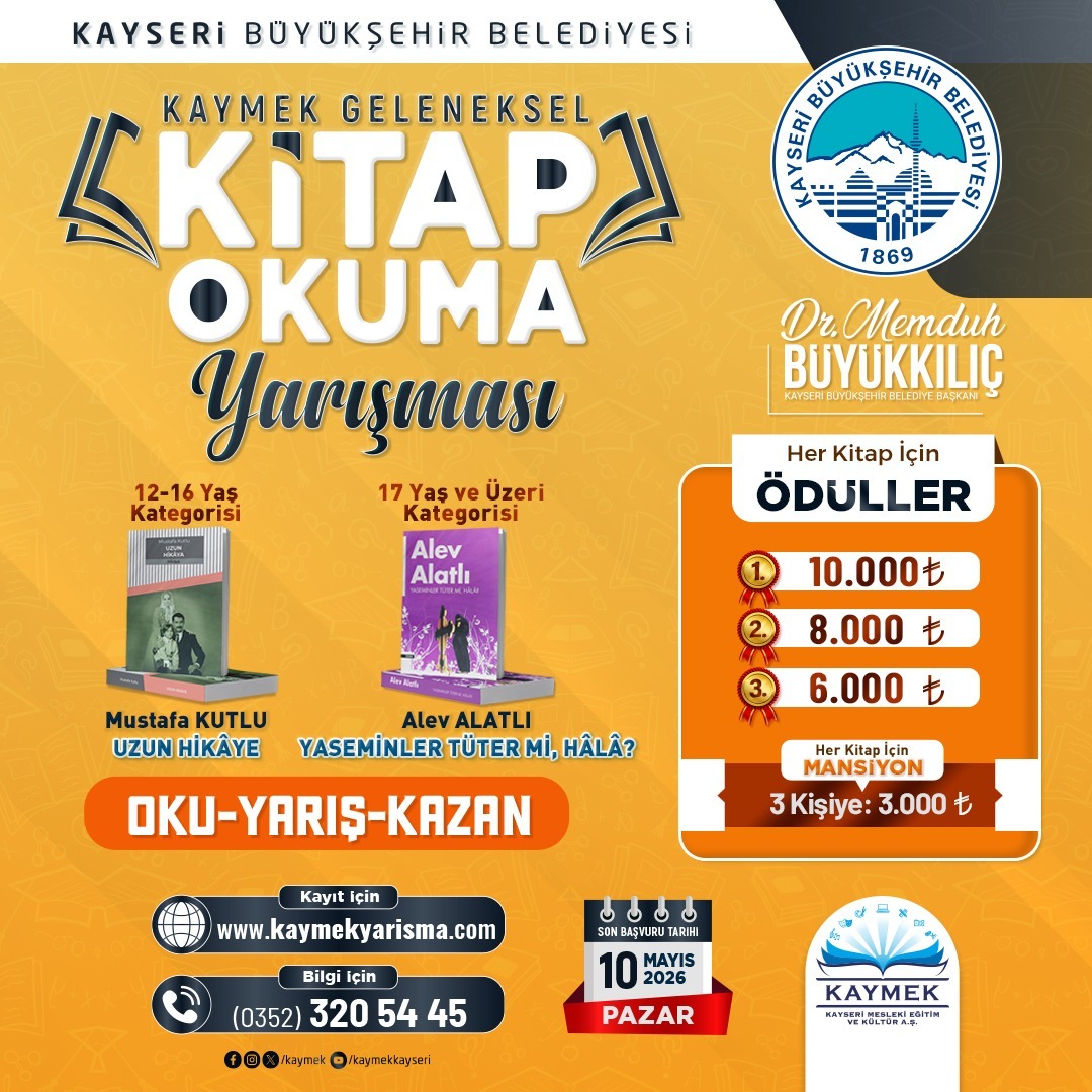Büyükşehir’den Kitap Sevgisini Büyüten Yarışma: KAYMEK’ten “Oku, Yarış, Kazan” Hamlesi