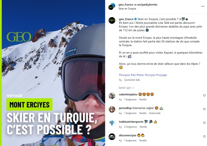 Fransız Influencer’ın Erciyes ve Kayseri Tanıtımına Büyük İlgi