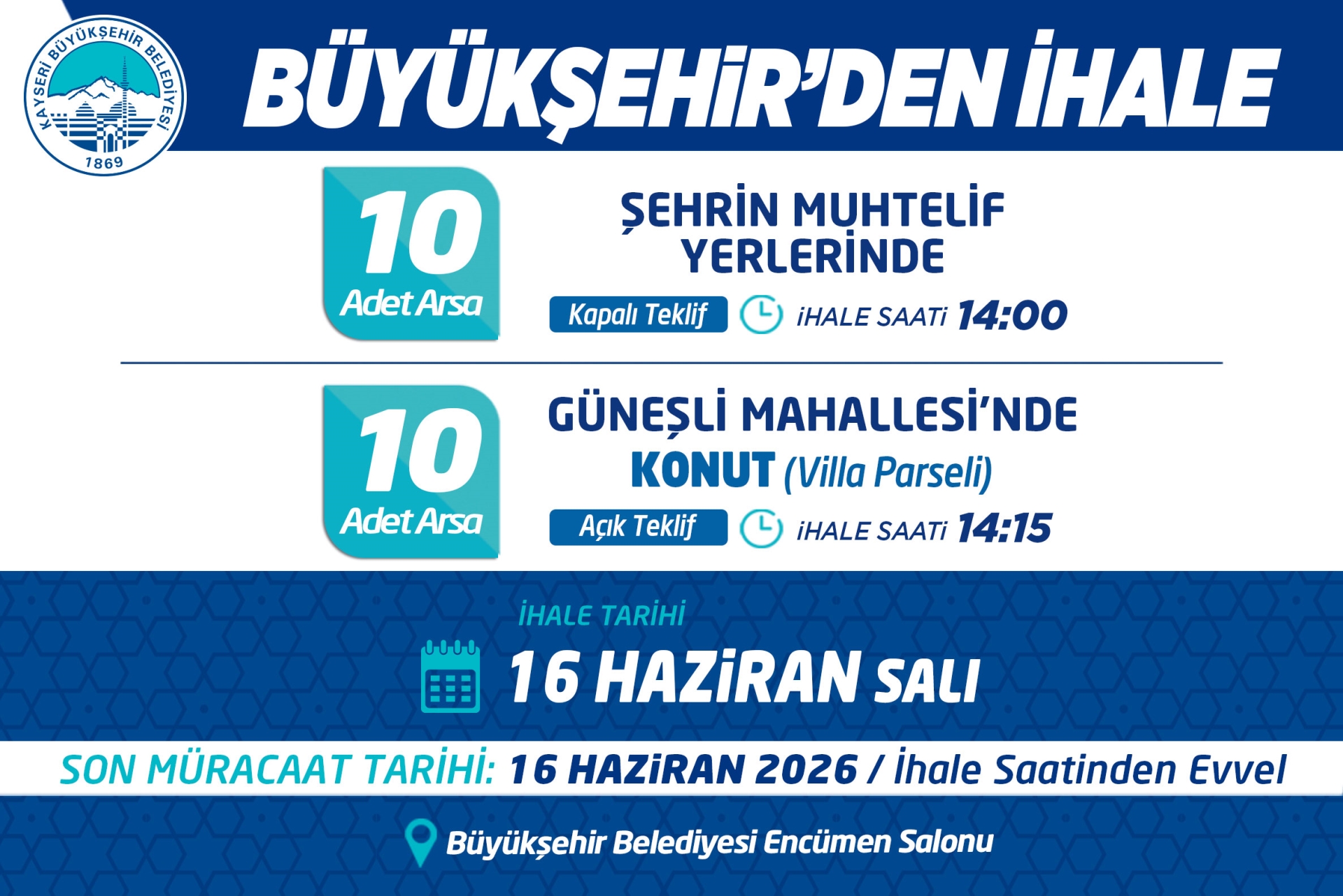Büyükşehir’den İhaleler