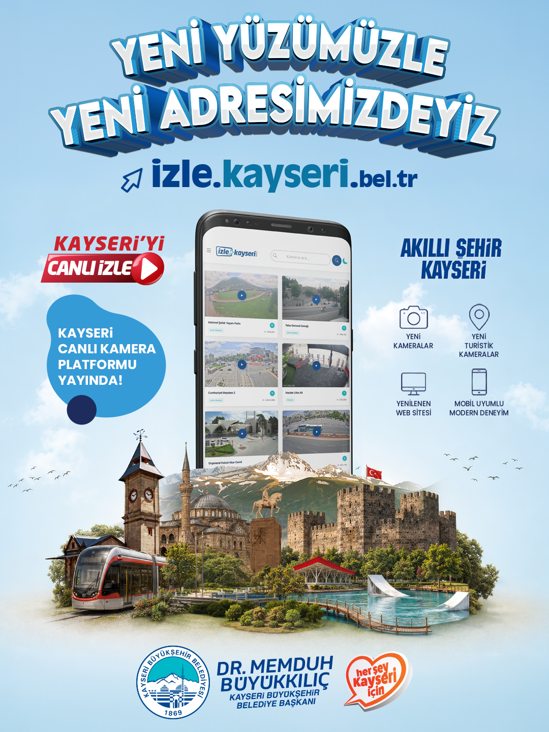 Başkan Büyükkılıç’tan Dijital Kayseri Vizyonunda Yeni Adım: izle.kayseri.bel.tr