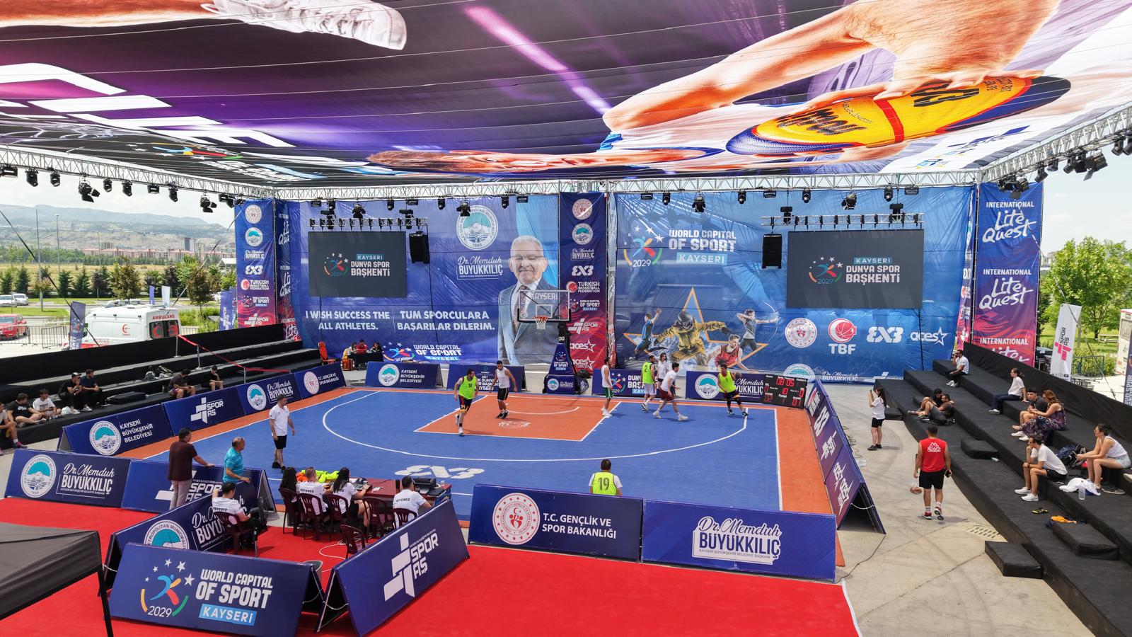 FIBA 3X3 LİTE QUEST 2026 Turnuvası, Kayseri Büyükşehir Ev Sahipliğinde Başladı